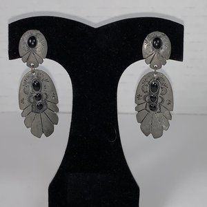 Pewter Feather Design Post Earrings